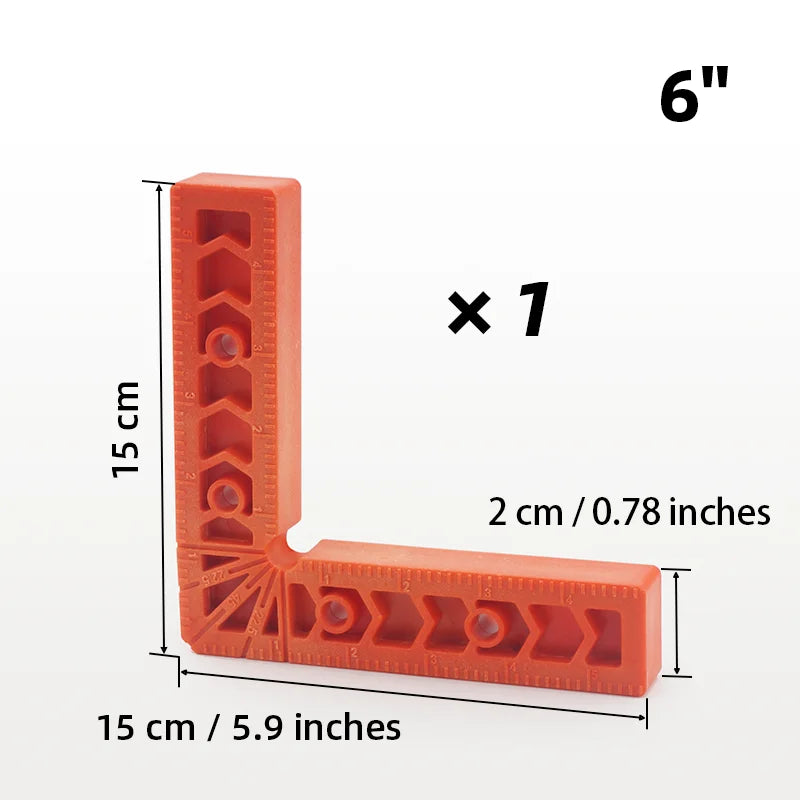 90 Degree Auxiliary Positioner Squares Right Angle Ruler Clamps Reusable Plastic L Fixed Corner Gripper Woodworking Holder Tools
