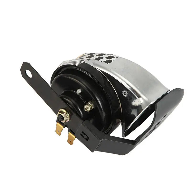 Chrome Horn 510Hz DC12V High Frequency Motorcycle Quad Dirt Bike Pocket Alarm for Electric Scooter Moped ATV Go-Kart Claxon 12 V