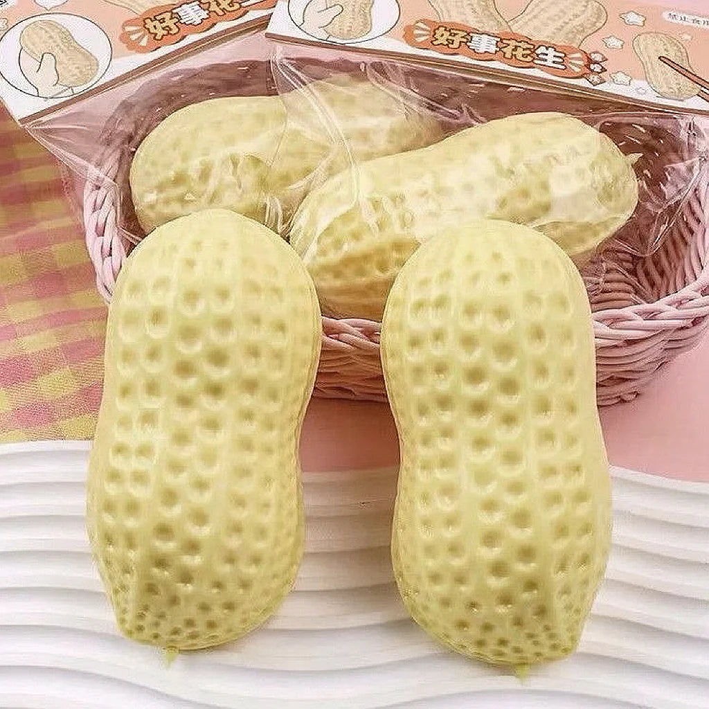 Soft Slow Rebound peanut Block Squishy Toy,Realistic Food Shaped Decompression Fidget Toy,Stress Relief Anti Anxiety Squeeze Toy