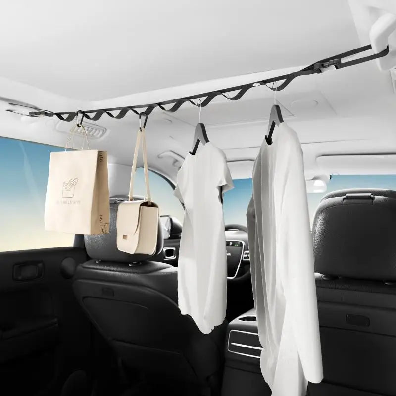 Car Clothes Drying Rope, Multi-functional Hanging Hanger For Vehicle Rear Seats, Storage And Fixing Hook