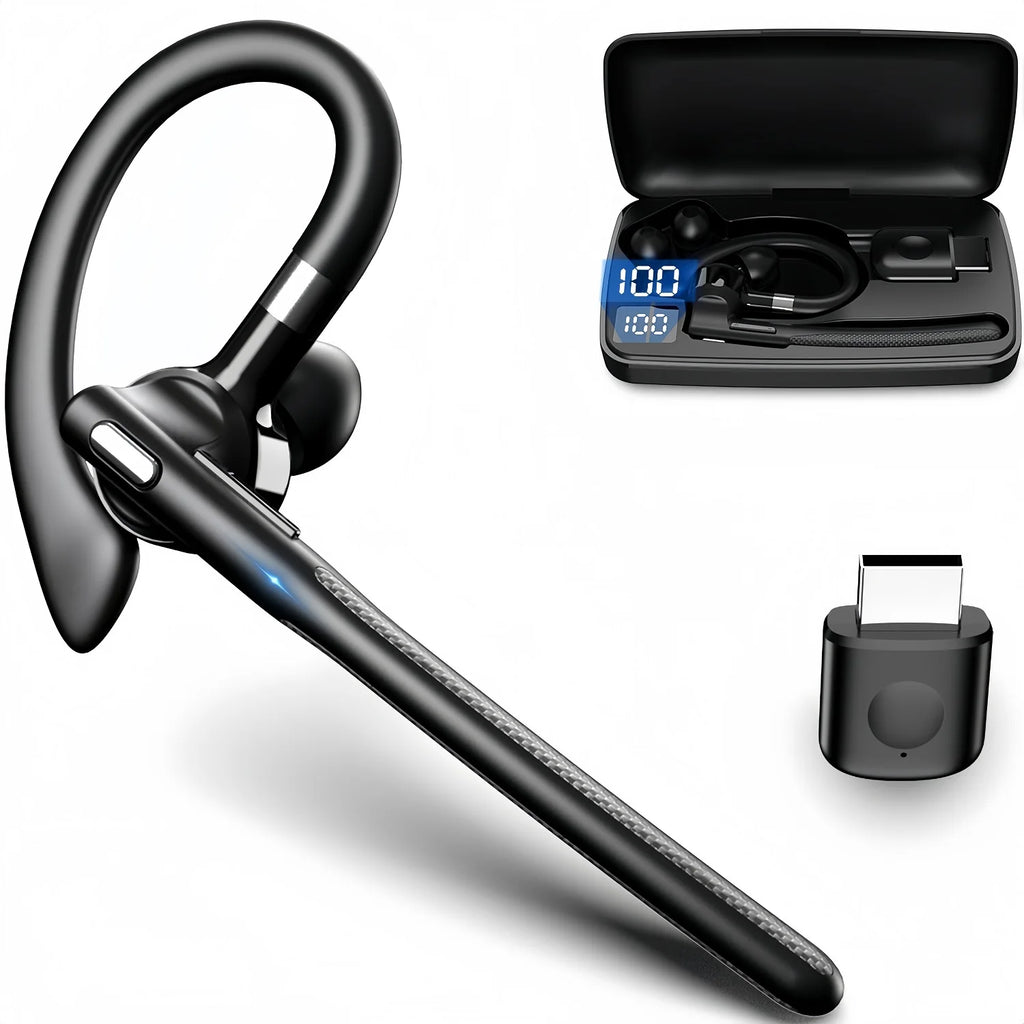 Bluetooth Earphones 5.4 Headphones Stereo Handsfree Noise Canceling Wireless Business Headset With ENC Mic For All Smart Phones