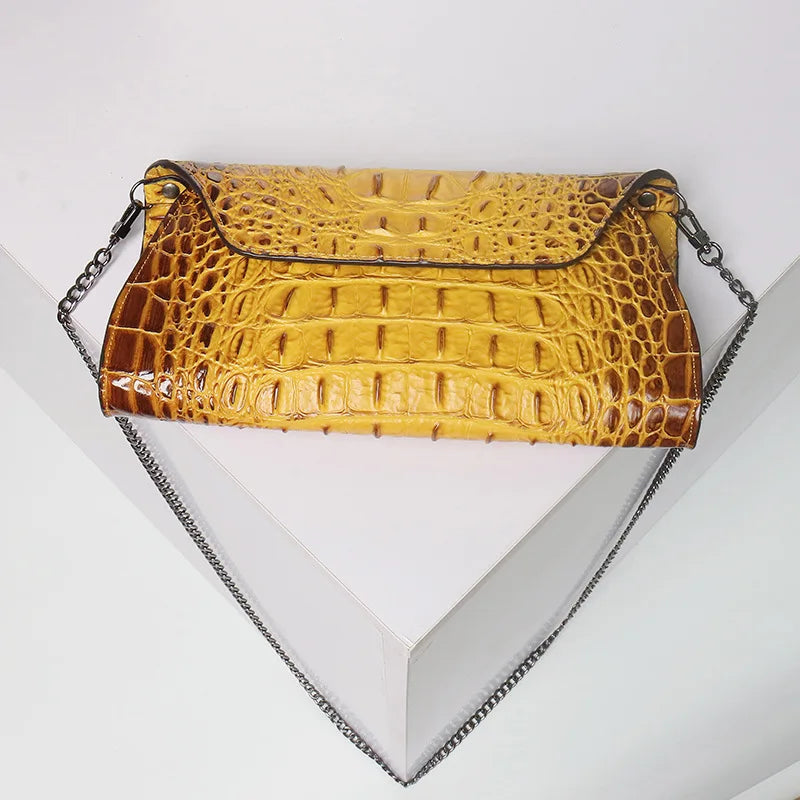 XMESSUN New Crocodile Pattern Clutch Bags for Women Trendy Pouch Envelope Bag Female Travel Phone Purses and Shoulder Bags