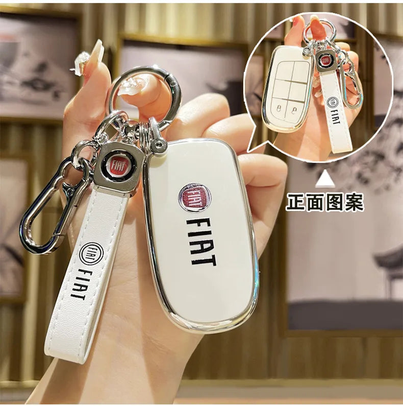 Fashion TPU Car Remote Key Case Cover Protector Shell For Fiat Freemont 2018 500X 500 500L Keychain Styling Protector Accessory