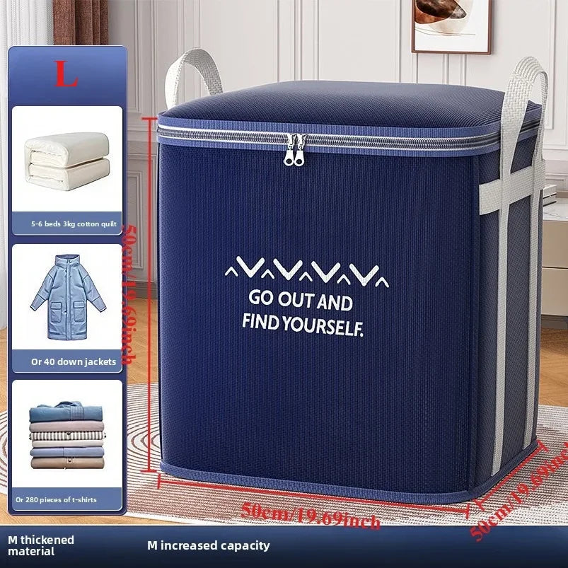 Extra Large Storage Bag with Reinforced Handles for Clothes, Comforters, Blankets, Bedding & Toys Organizer