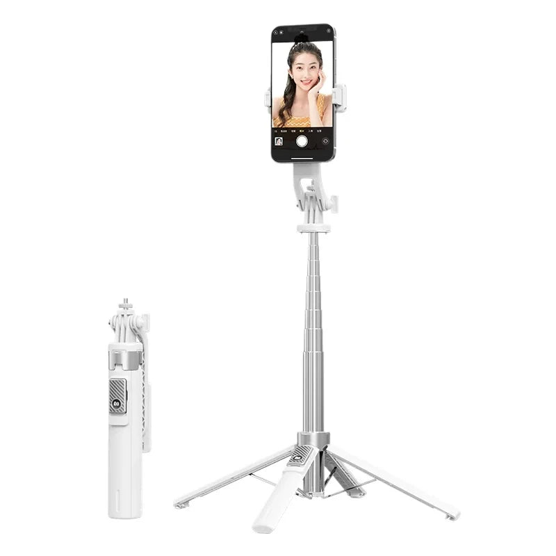 P130/P135 Selfie Stick 1.35m Extendable Four-Legged Stable Selfie Stick Rechargeable Wireless Remote for Live and Selfie