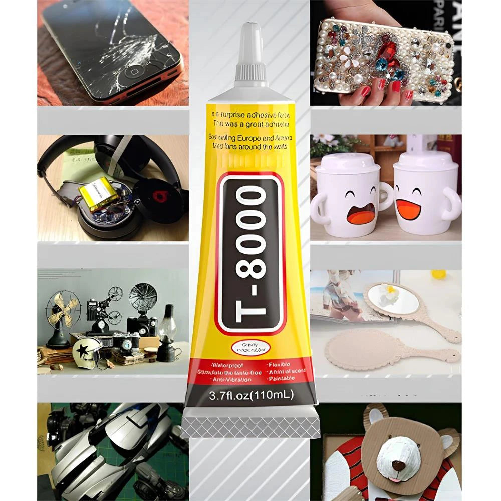 T8000 Precision Glue Jewelry Rhinestone Shoe Phone Repair DIY Adhesive Crystal Clothes Textiles Ziai Patches Leather Fabric Bond