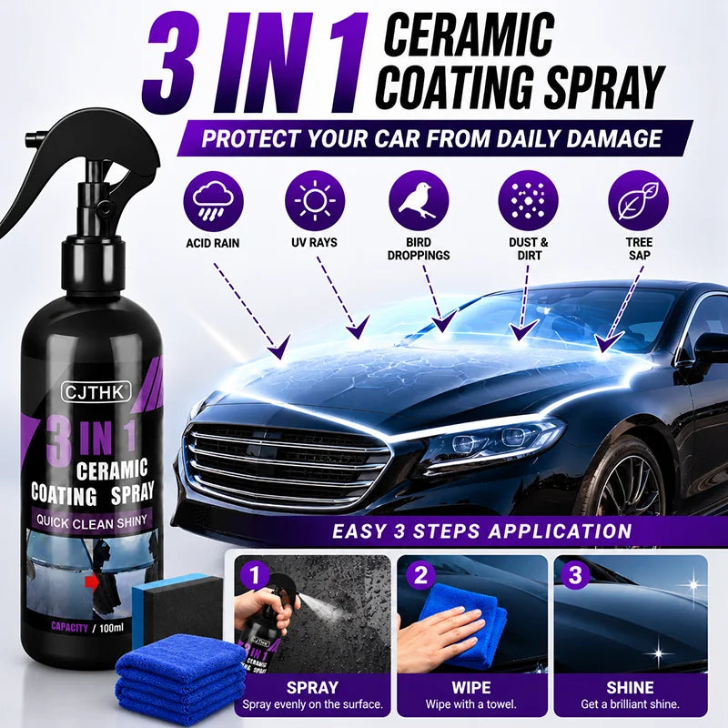 3 In 1 Car Ceramic Nano Coating Liquid Coatin Nano Crystal Hydrophobic Layer Polishing Paint Agent Car Polish Nanos Coatings