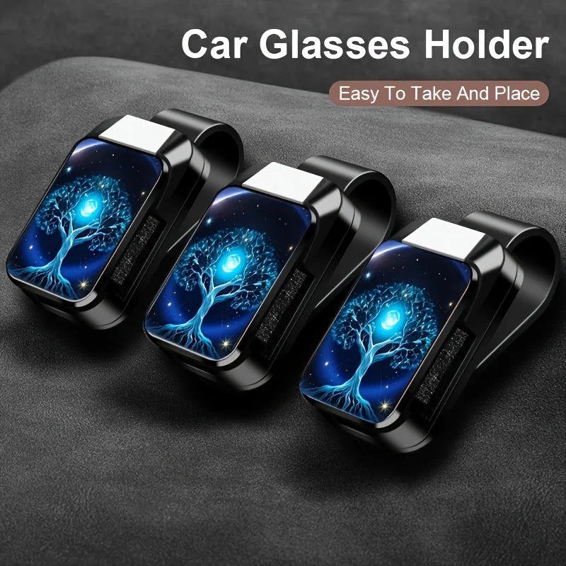 Car Tree of Life Glasses Clip ABS Material Sunglasses Sunglasses Myopia Glasses Storage Clip Car Sunshade Multi functional Clip