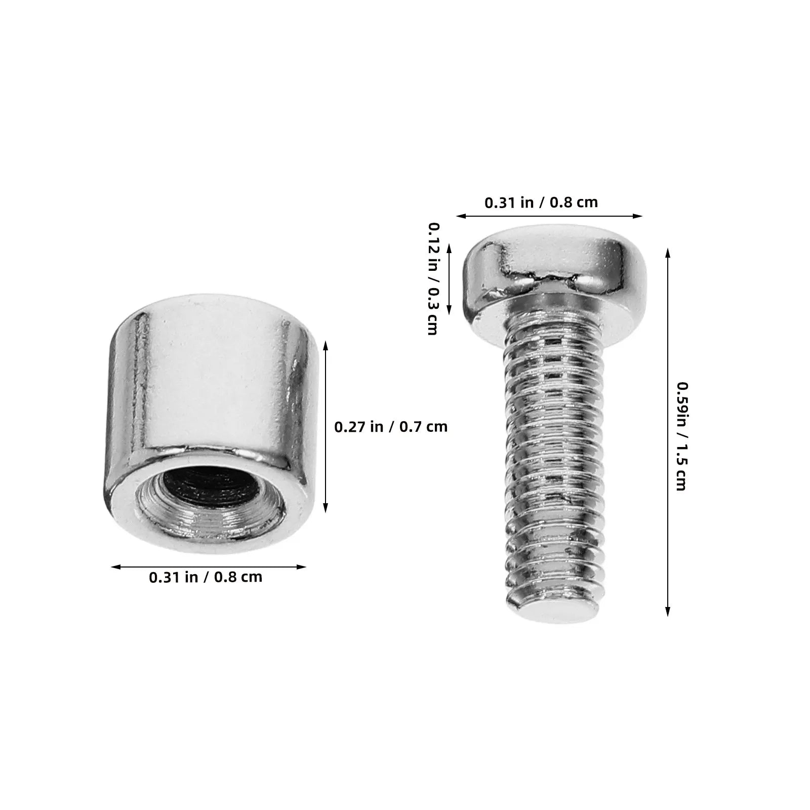 12PCS Acrylic Picture Frame Glass Sign Standoff Nail Wall Mount Standoff Holder Advertise Fixing Screws Glass Fasteners