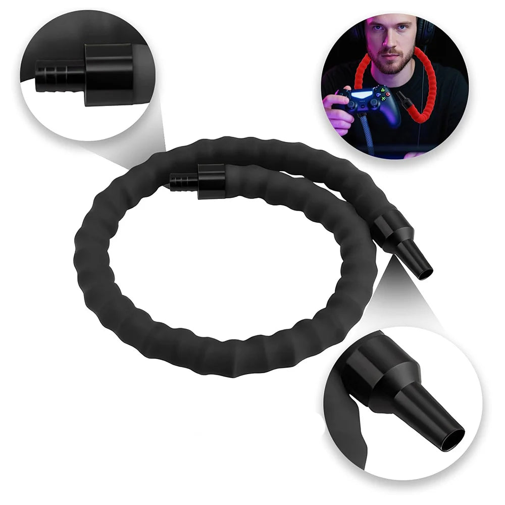 Hookah hose Flexible Neck Strap with Silicone Tube for Comfortable Shisha Hand Free Hookah Hose
