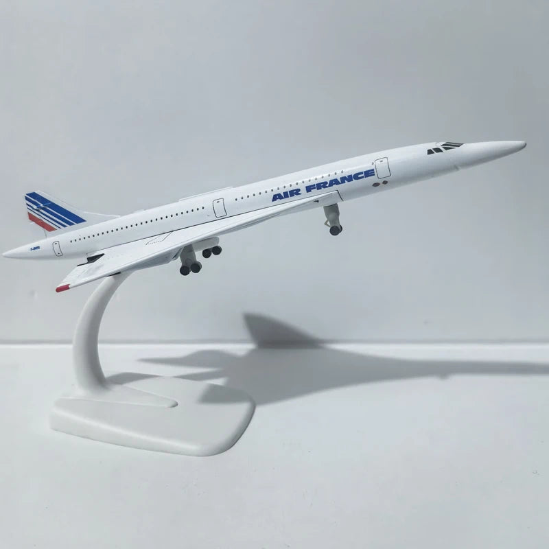 JASON TUTU 20CM Air France Concorde Aircraft Model Planel Airplane Diecast Metal 1/300 Scale Planes Collect Gifts