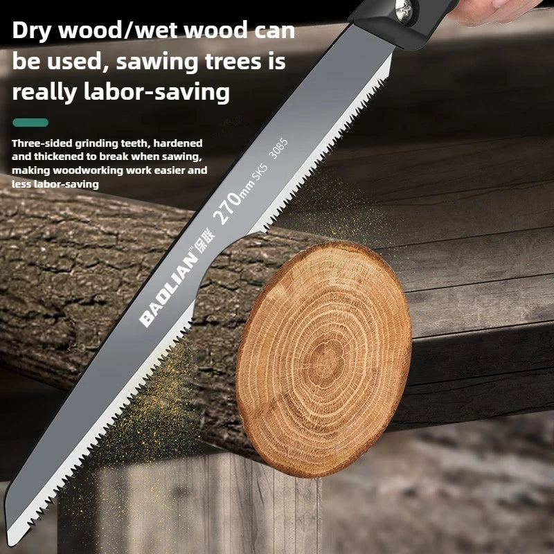 BAOLIAN Hand Saw , Japanese Style Saw, Tree Sawing Tool , Garden Logging Tool , Woodworking Saw , Household Small Handheld Tool
