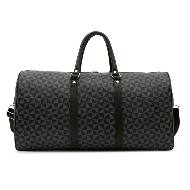 Fashion Retro Exquisite Geometric PU Large Capacity Travel Bags 2026 High Quality Classic Color Matching Shoulder Bags for Women