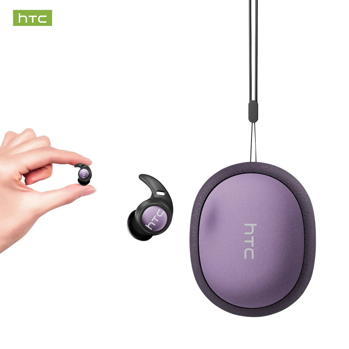 HTC NE76 Bluetooth Earbuds Mini Sleeping Earbuds for Wireless Earphones AI Translator, Noise Reduction Long Battery Headphones