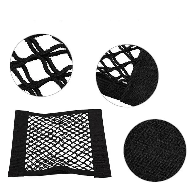 Universal Car Storage Bag Double Mesh Trunk Storage Net Car Built-in Storage Bag Car Fixed Net Anti-Slip