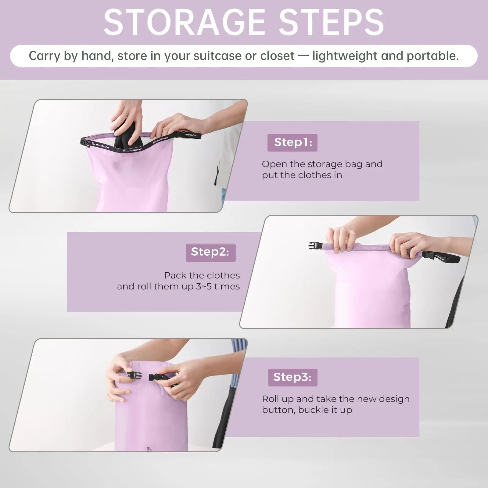 Ultralight Waterproof Dry Bag PU8000MM Swimming Camping Hiking Storage Pouch Travel Luggage Organizer Clothes Sack 9L 15L 20L