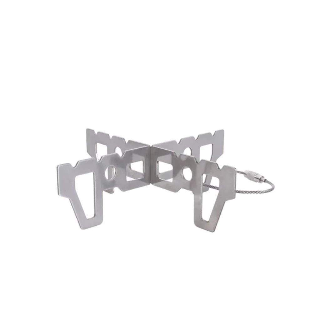 A Pair Camping Alcohol Stove Cross Stand Stainless Steel Boiler Rack Tools Thermostability Outdoor Travel Card Furnace Support