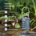 Portable TSA Customs Lock Gym Luggage Customs Lock Password Padlock Password Lock Anti-theft Code Padlock with Steel Cable