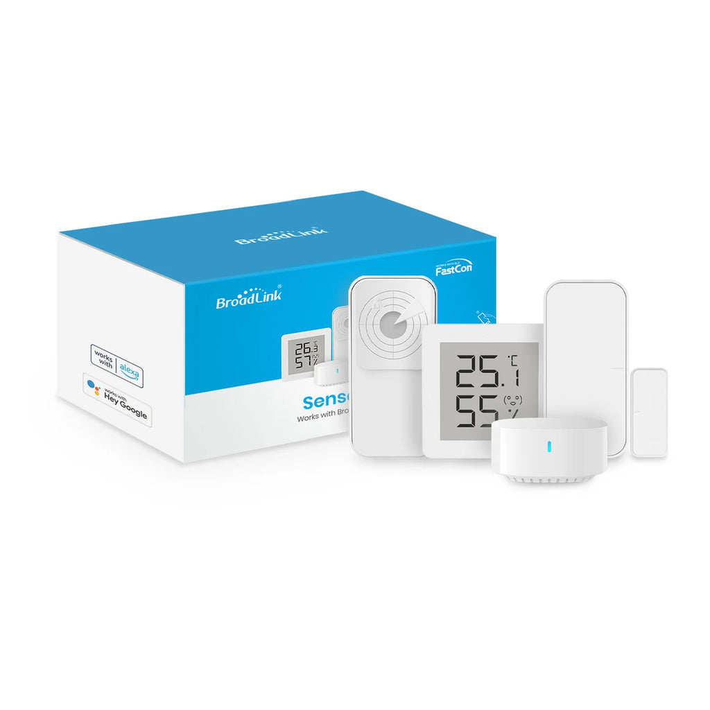 BroadLink BLE Smart Sensor Kit - Radar Motion Sensor, Door Sensor, Temperature and Humidity Sensor for Smart Home