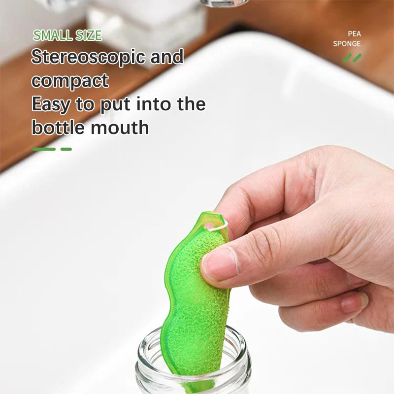 Beans Shaped Bottle Cleaning Sponge Magic Beans Cleaner Reusable Bottle Cleaning Beans Sponge Internal Cleaning Durable
