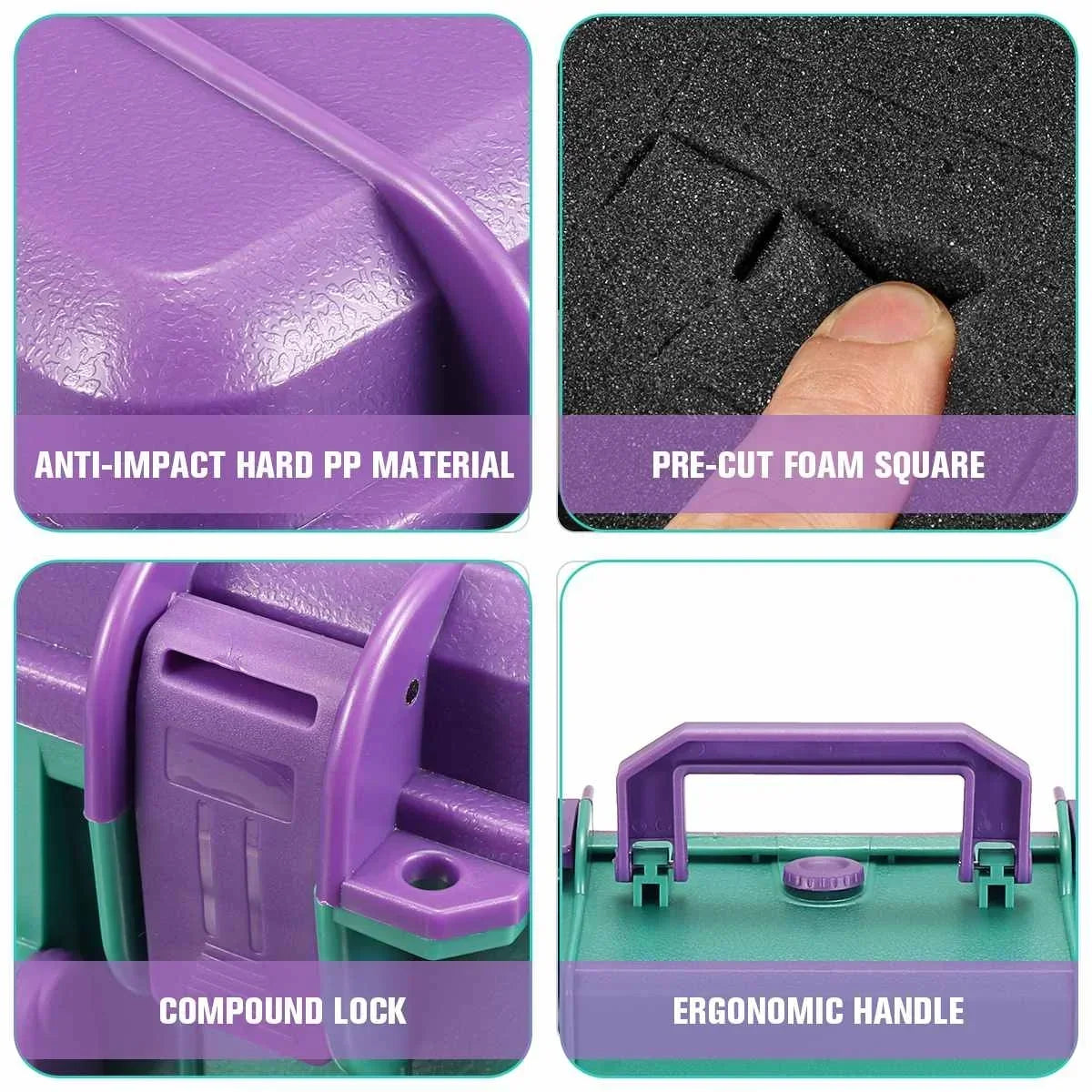 280x240x130mm toolbox Safety Protector Box Portable Organizer Hardware Storage Tool Case Impact Resistant Instrument Case