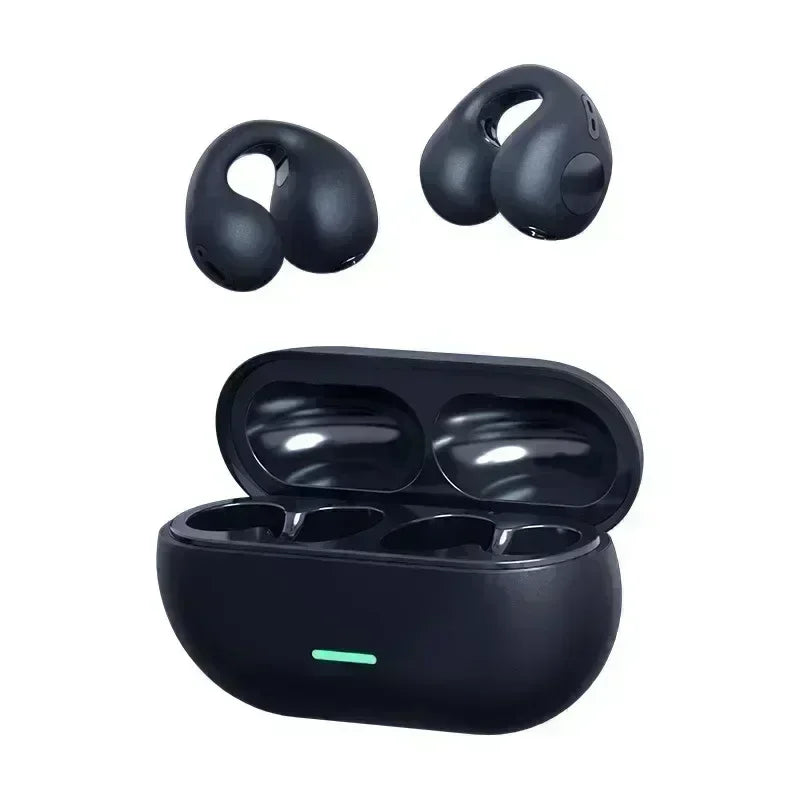 New Ear Clip Wireless Bluetooth V5.3 Headphones HIFI Stereo Music Game Noise Cancelling Earphone Sport Earbuds