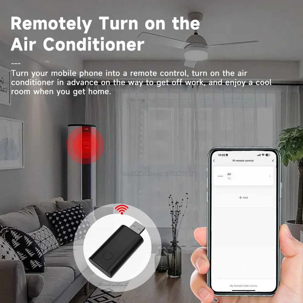 Tuya WiFi IR Remote Control USB Smart Universal Infrared Controller Works with Alexa Google Assistant for TV Air Conditioner