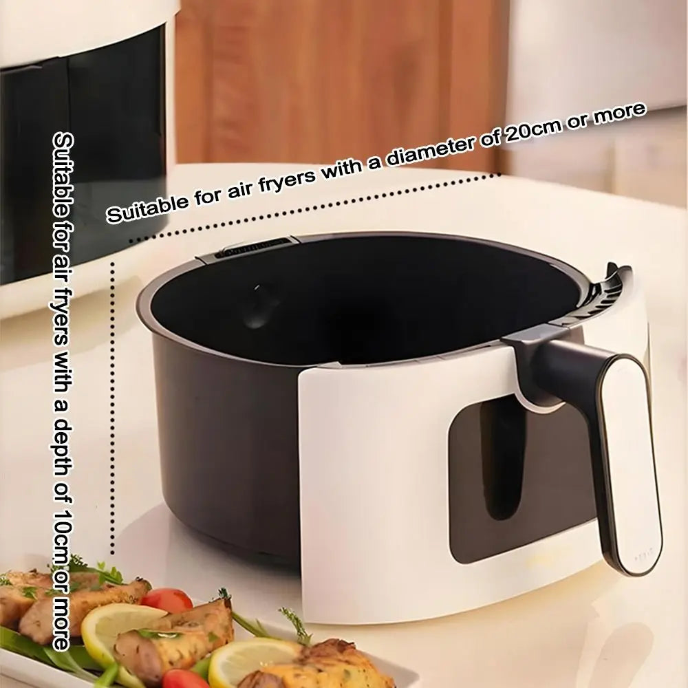 Stainless Steel Air Fryer Grill Round with Grilled Skewers Hanging Skewers Rack Barbecue Grill for Home Kitchen Outdoor