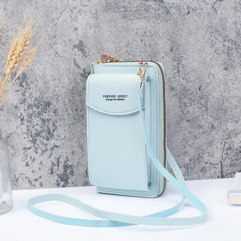 Sweet Mobile Phone Bag Women's Portable Versatile Zipper Small Messenger Bag Multi-function Large-capacity Change Card Bag