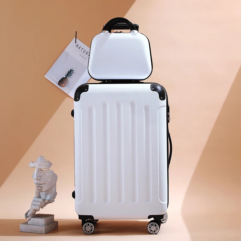 Wholesale new 4 in1 hardside luggage  valise de voyage 4 pcs  suit case bags trolley travel Abs Pc suitcase