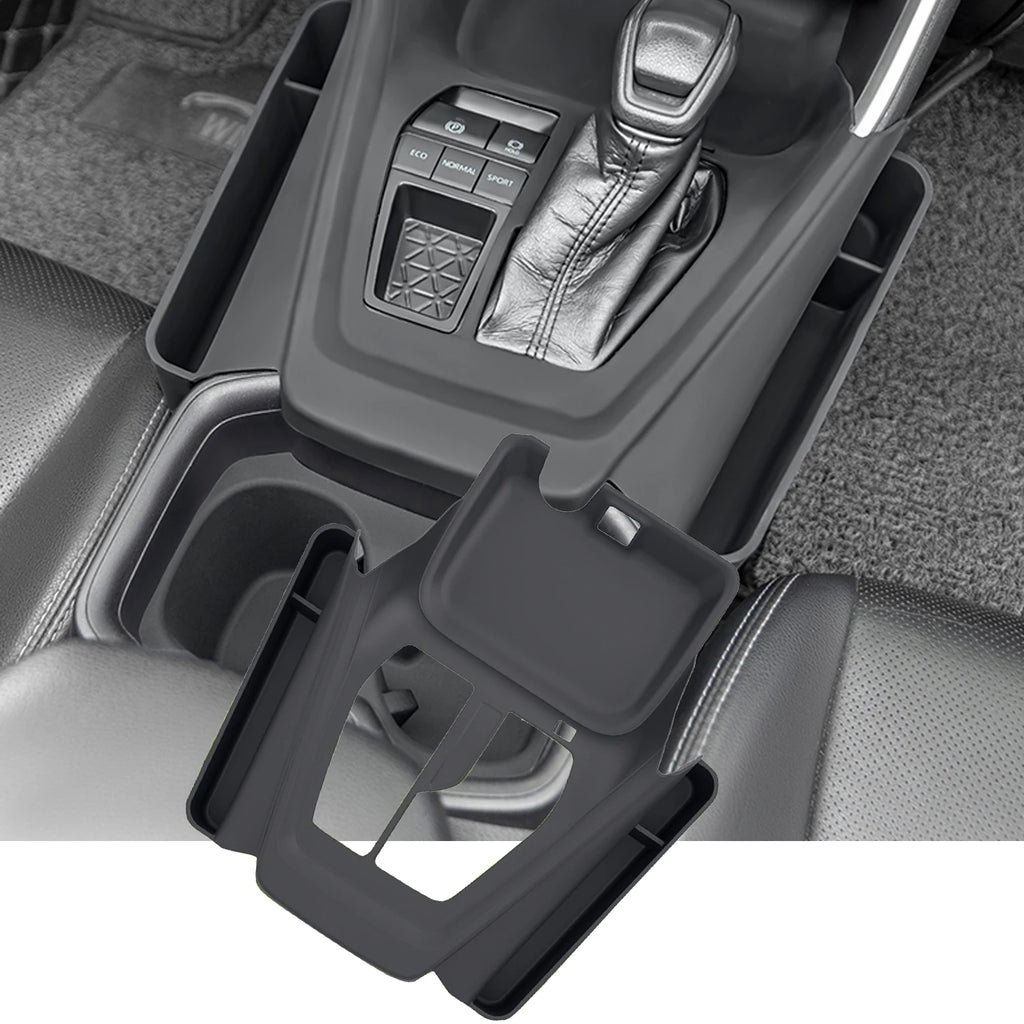 Only LHD! For Toyota RAV4 2019-2024 Car Accessories Silica Gel Gear Panel Storage Box Phone Holder Container Tray