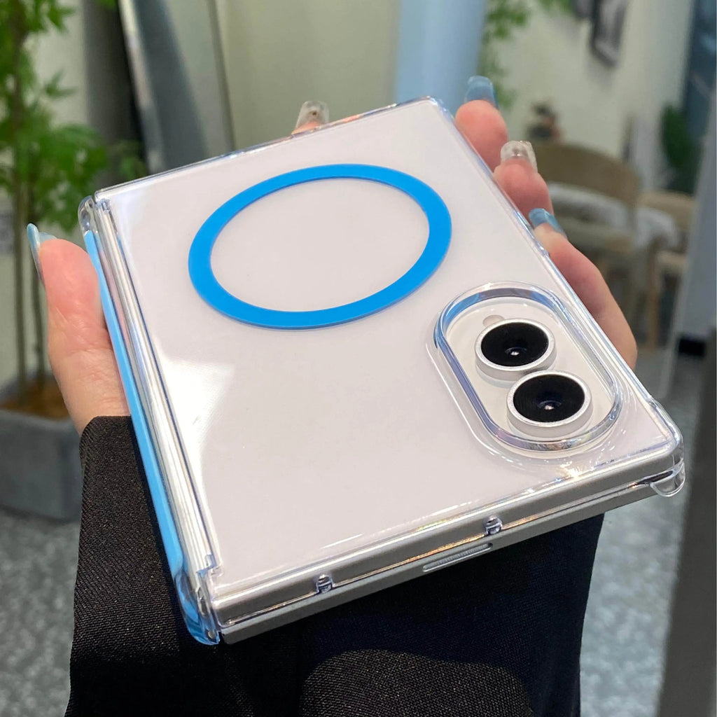Clear Acrylic PC for Magsafe Case For Samsung Galaxy Z Fold 8 Ultra 7 6 Case Magnetic Hinge Protect Cover for Samsung Z Fold 8