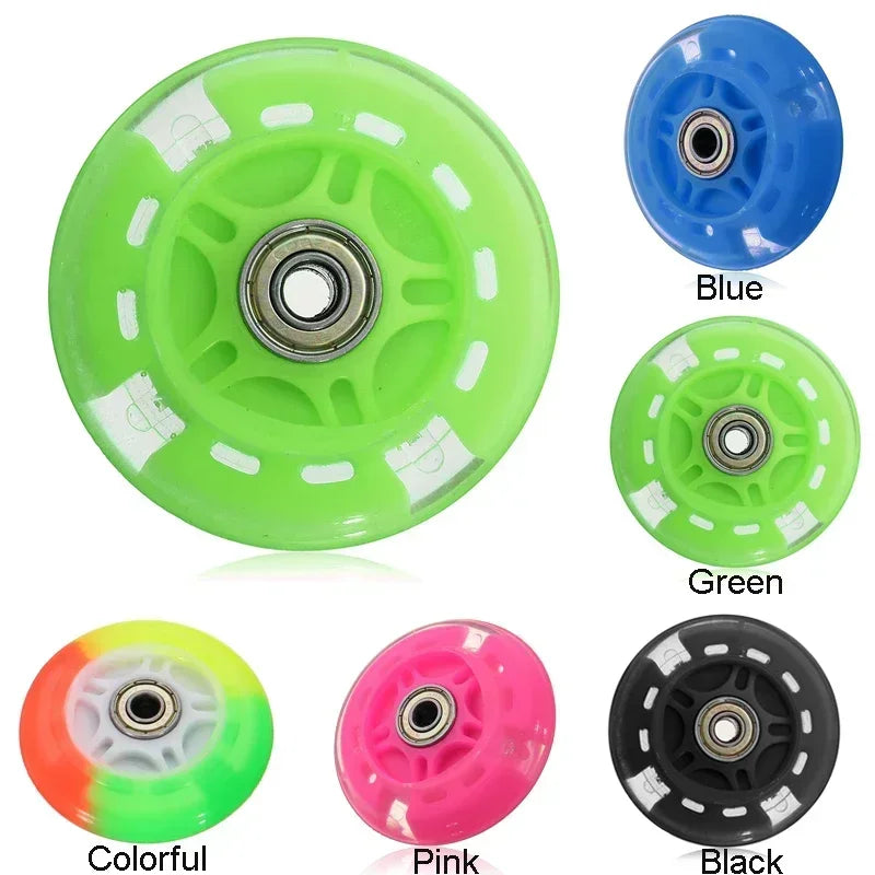 Mute Wheel Night PU+metal Parts Toy 1pc Accessories Bearing Car Flashing For Scooter Mini 80mm High Quality New
