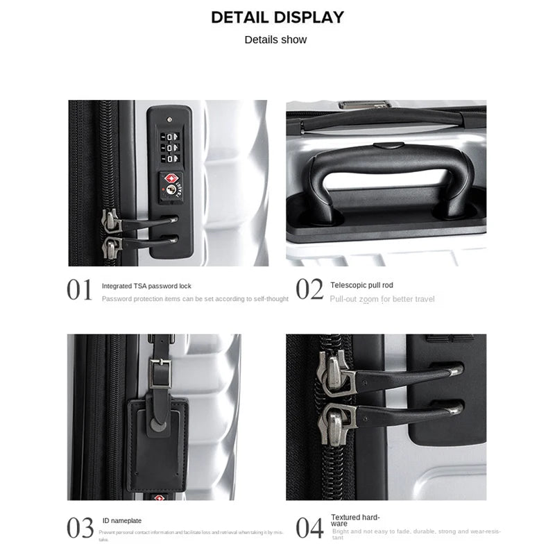 20 inch Travel Suitcases Expandable PC Trolley Case With wheels Rolling Luggage Business Boarding Laptop Bag Carry on luggage