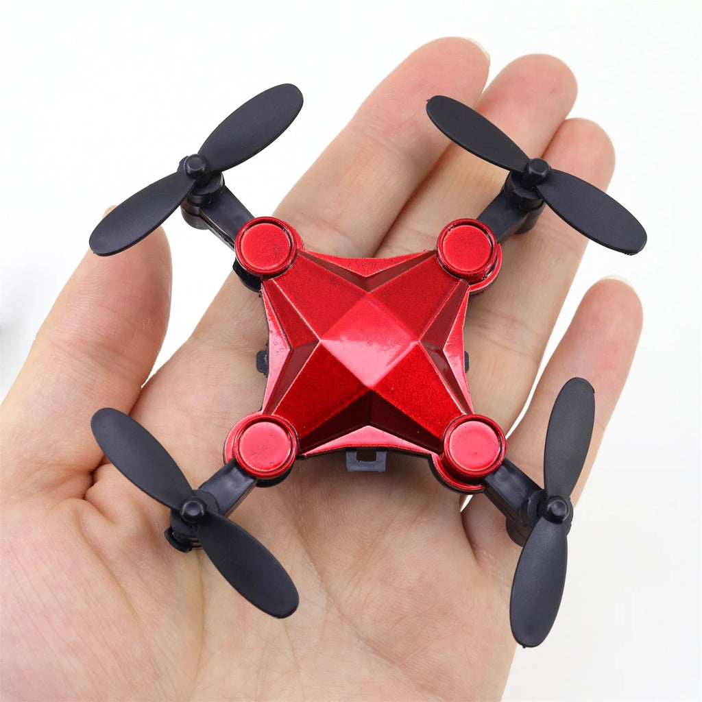 Creative Foldable Mini Drone Model Partial Alloy Flying Toy Keychain Helicopter Souvenir Collection Gift Decoration Accessorie