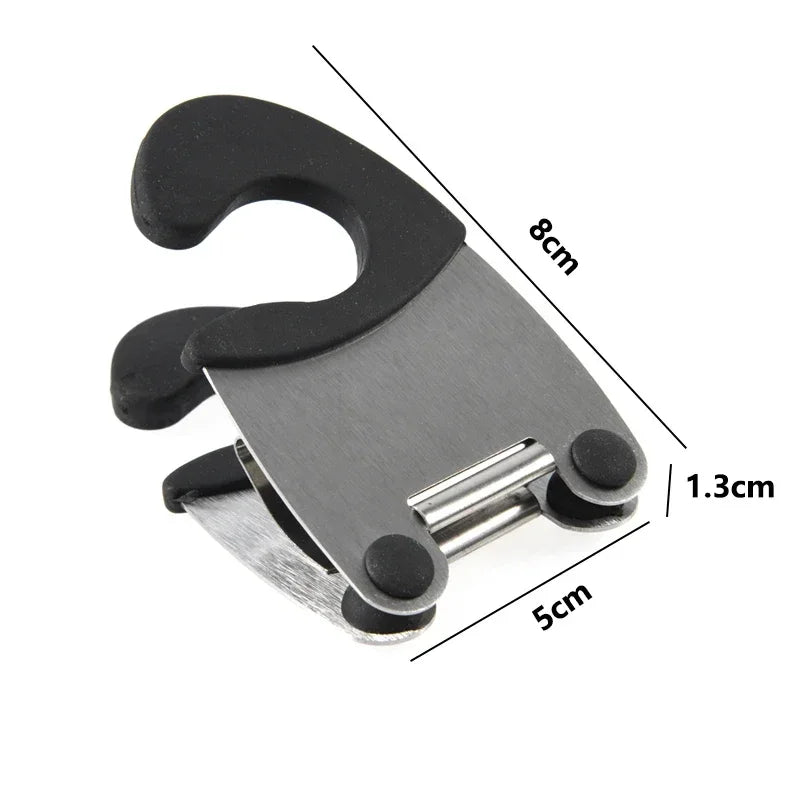 Stainless Steel Pot Side Clips Anti-scalding Spoon Holder Kitchen Gadget Rubber Kitchen Gadget Spoon Holder Rest Kitchen Gadgets