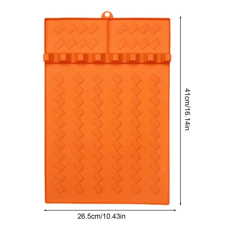 Silicone Grill Mat Tools Pad Side Shelf BBQ Griddle Tools Mat for Kitchen Countertop Griddle Home Cooking Grilling ﻿