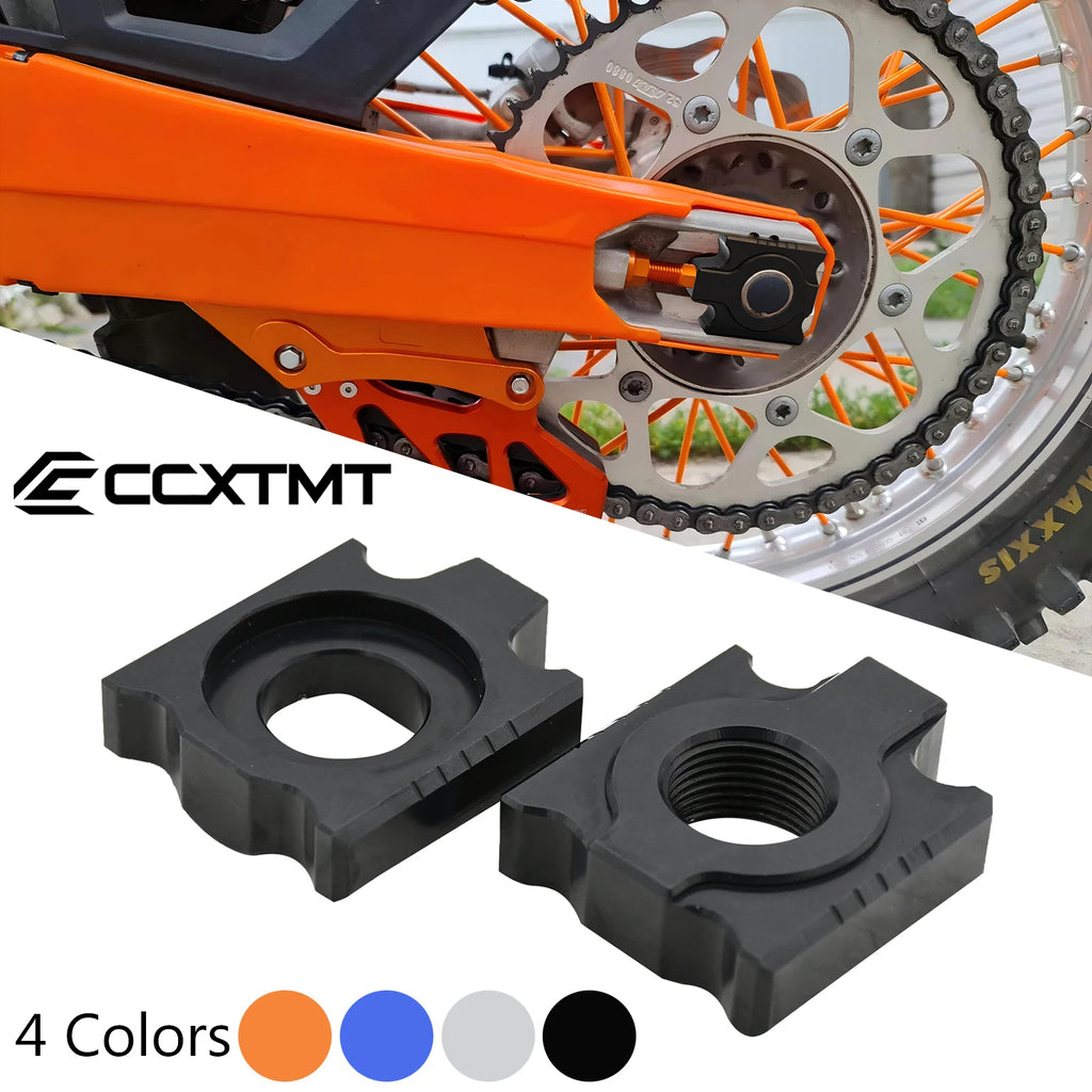 20mm CNC Aluminum Rear Chain Adjuster Axle Block For KTM 125-530cc SX SXF XC XCF XCW XCWF EXC EXCF 2008-2023 Motocross Universal