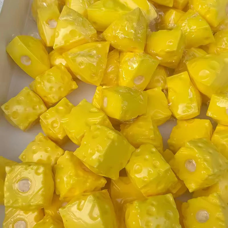 Mini Cheese Cube Squishy Fidget Toys Homemade Soft Crispy Sound Stress Ball Squeeze Toy Adults Sensory Anti Stress Toys Gift