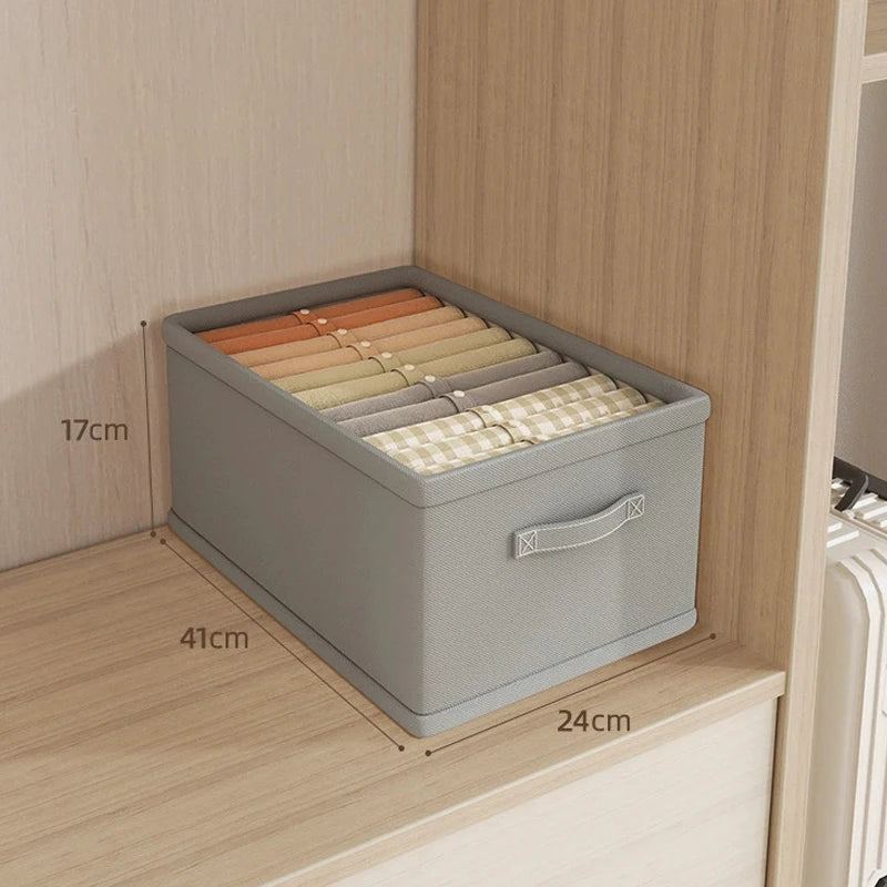 Clothes Organizer Trousers Clothes Jeans Storage Box Underwear Bra Socks Artifact Compartment Box Wardrobe Clothes Organizer