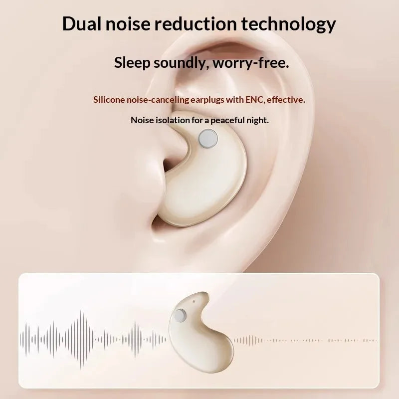 Ultra Thin Wireless Sleep Earbuds Zero Pressure Design for Side Sleepers All-Day Wearing Comfort Extended Playtime Battery