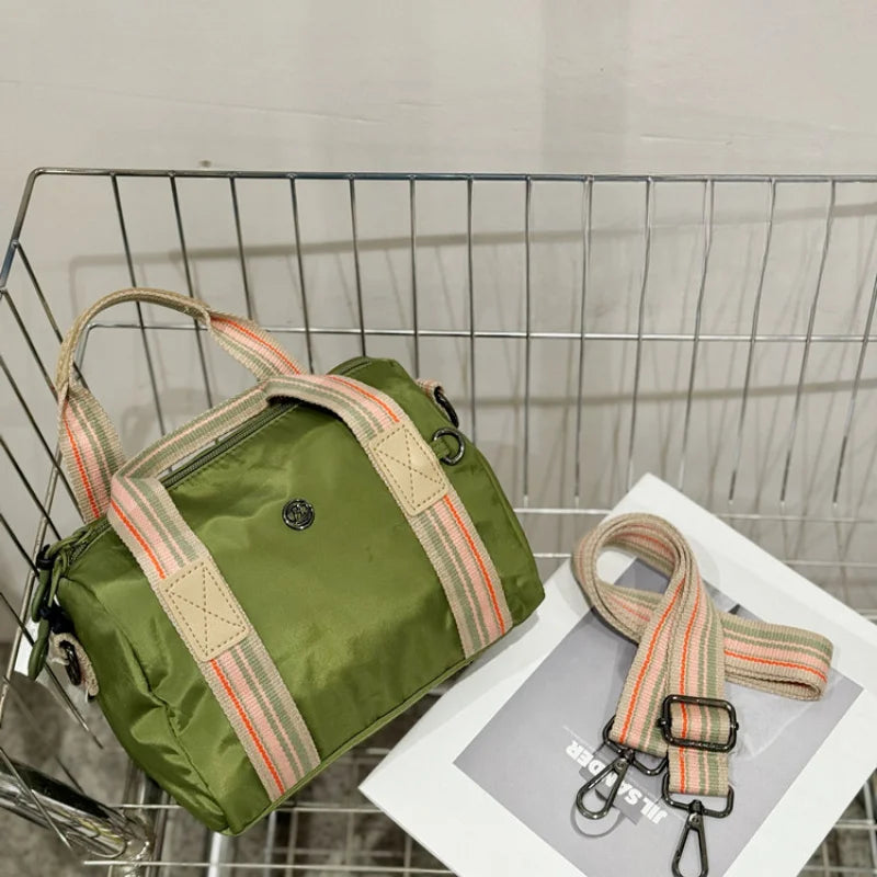 Women's Fashion Crossbody Bag, Nylon Material Small Handbag Fabric Bag, Large Capacity Messenger Bag.