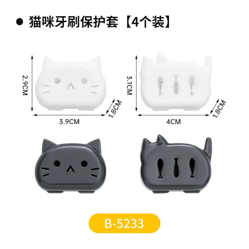 Household portable cartoon toothbrush protective cover, toothbrush storage, travel brush head cover, toothbrush protective cap