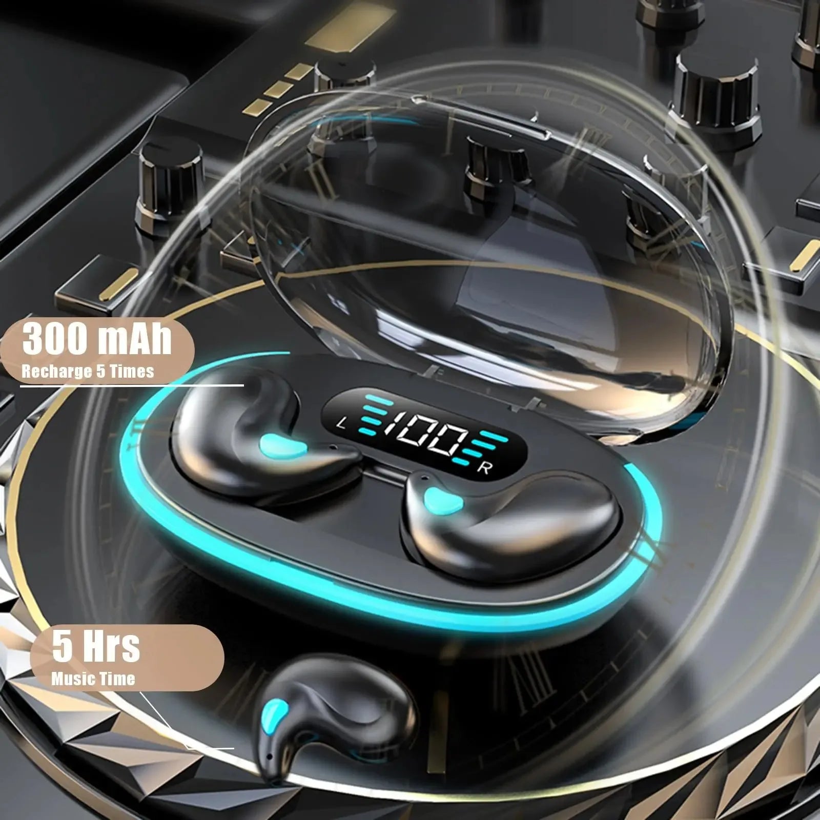 True Wireless Bluetooth Earbuds for Side Sleepers Mini Design Portable Audio for Small Ears Ultra-Mini Sleep Earphones With Mic
