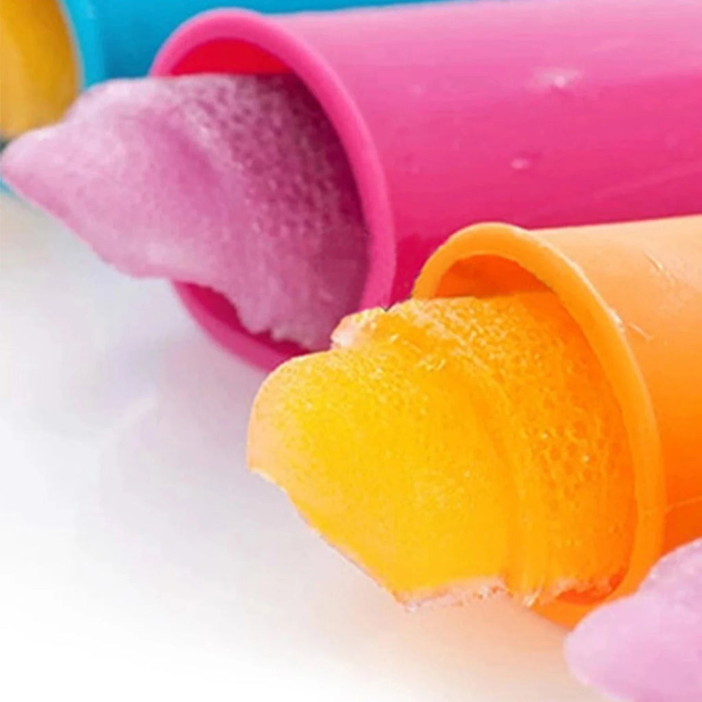 6 Pieces Silicone Popsicle Ice Cream Moulds, DIY Ice Cream Cone, Ice Making Moulds.