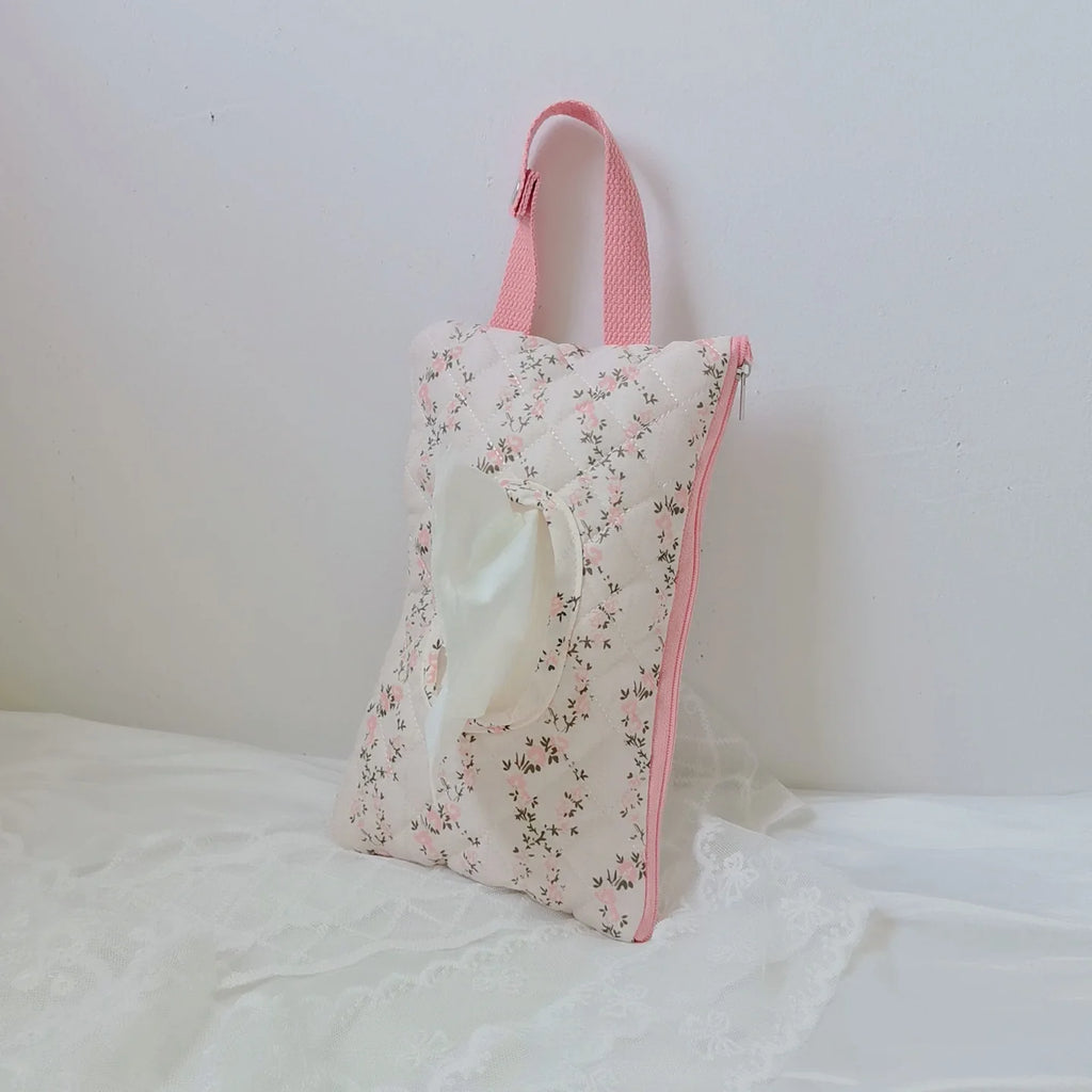 Print Baby Stroller Hanging Bag Tissue Box Wet Wipes Case Flip Cover Portable Paper Holder Removable Napkin Storage Box