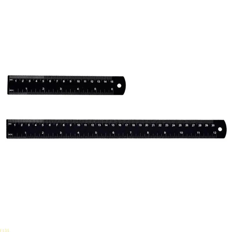 U13A Aluminum Ruler Precisions Measurement Tool Clear Scale for Everyday Measuring