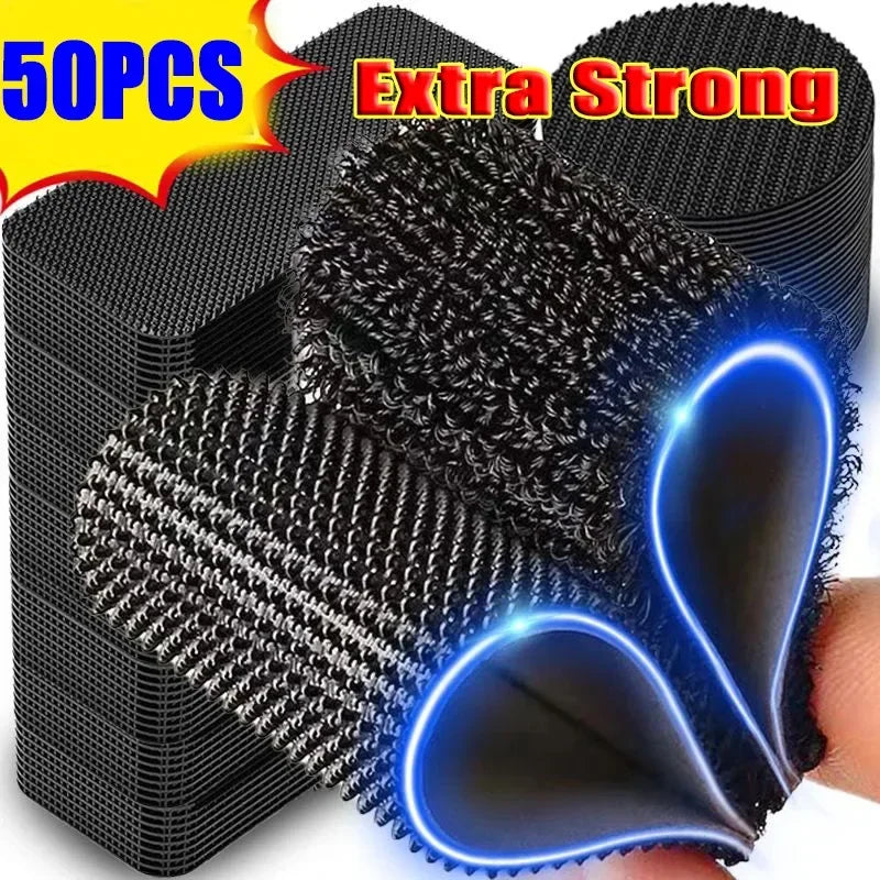 10-50pcs Super Strong Double-sided Tape Car Floor Mats Self-adhesive Hook Fasteners Self-adhesive Carpet Fasteners DIY Attaches