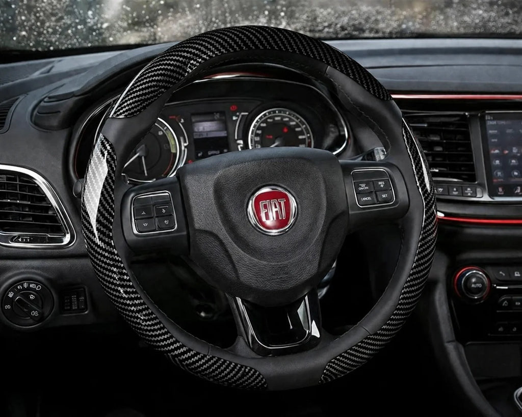 Suitable for Fiat Steering Wheel Cover  500 Grande Punto Evo Ducato Bravo Tipo Linea Albea Panda 124 Spider 500X 500L