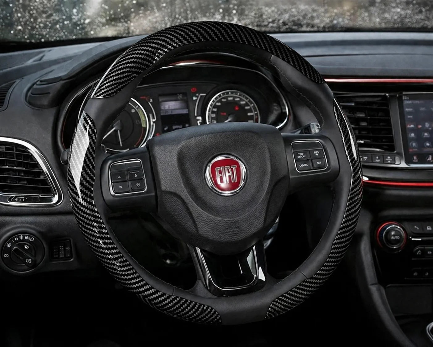 Suitable for Fiat Steering Wheel Cover  500 Grande Punto Evo Ducato Bravo Tipo Linea Albea Panda 124 Spider 500X 500L